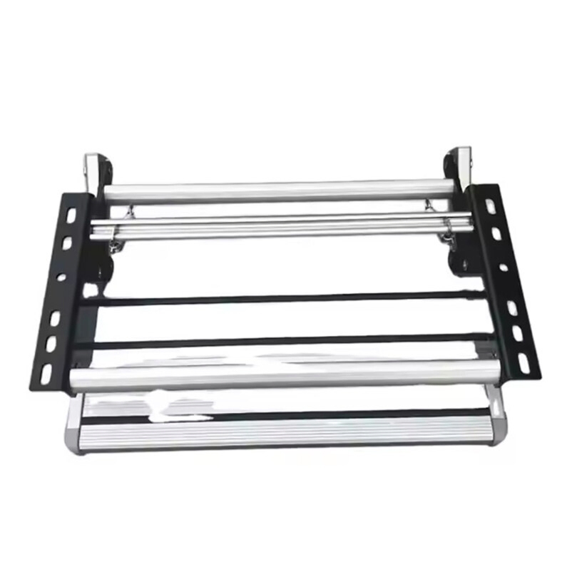 High Quality RV Camper Step Aluminum Alloy Folding Manual Single Drop Down Steps with LED Light