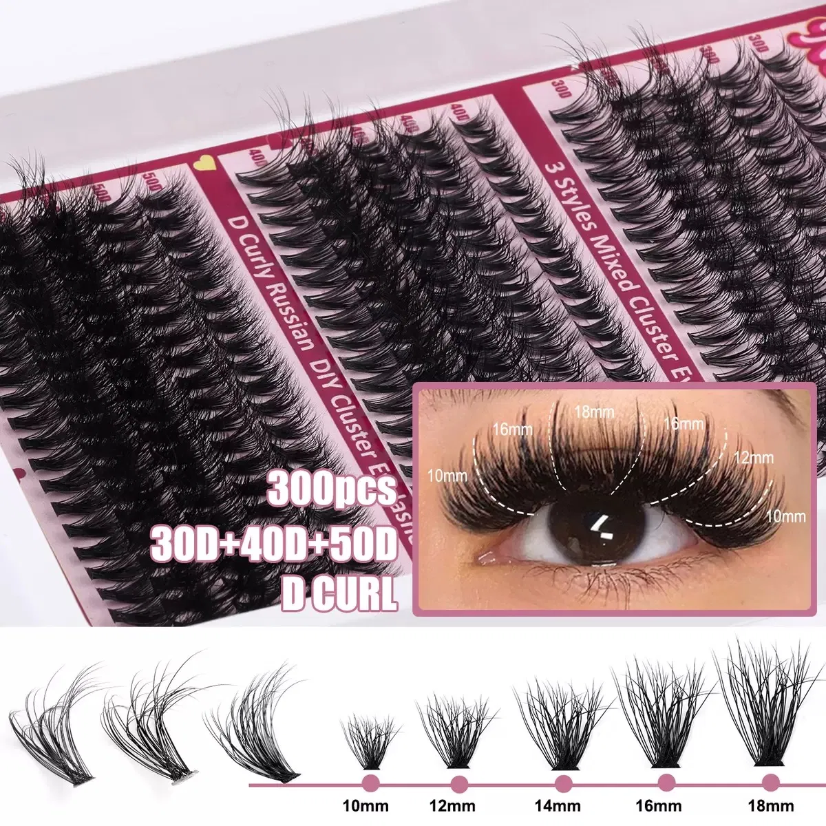 Cluster Lash D Curl DIY Individual Eyelash Extensions Book