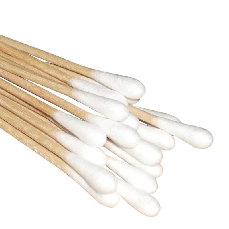 Disposable Natural Wooden Cotton Buds Swab Make up Ear Cleaning