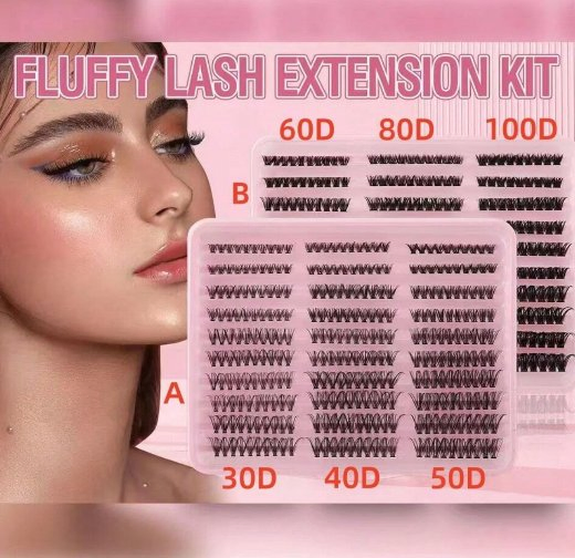 Hot Selling Eyelash Book Large Set 30d 40d 50d 60d 80d 100d Mixed Volume DIY Cluster Segment False Mink Eyelashes