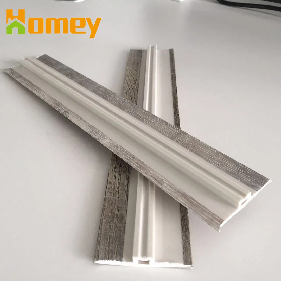 Polystyrene PVC Vinyl Floor Waterproof Skirting Board Accessories T-Moulding