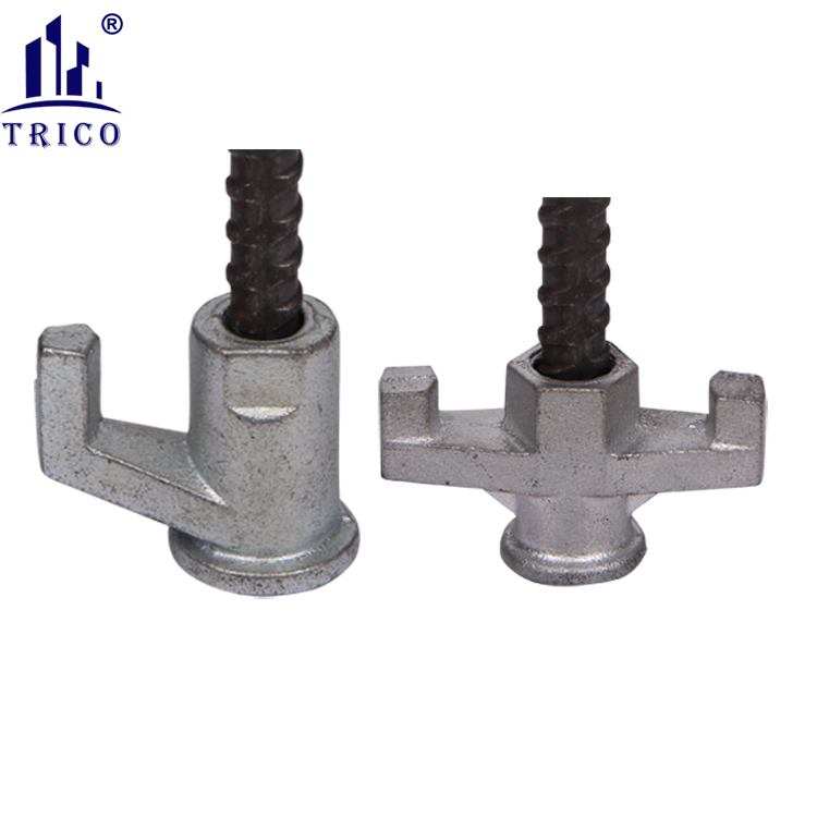 Building Material Iron Casted 15/17mm Formwork Wing Nut 180kN for Formwork Construction