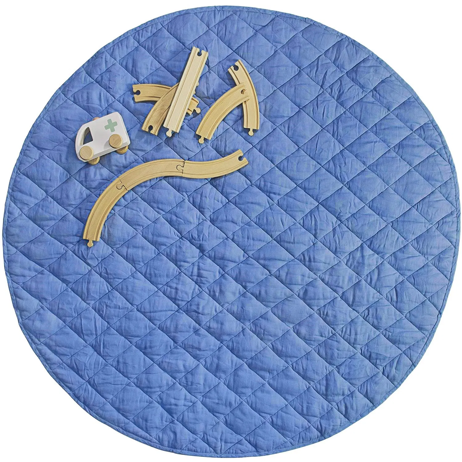 Round Cotton French Linen Soft Quilting Baby Play Mat Gym Mat for Kids