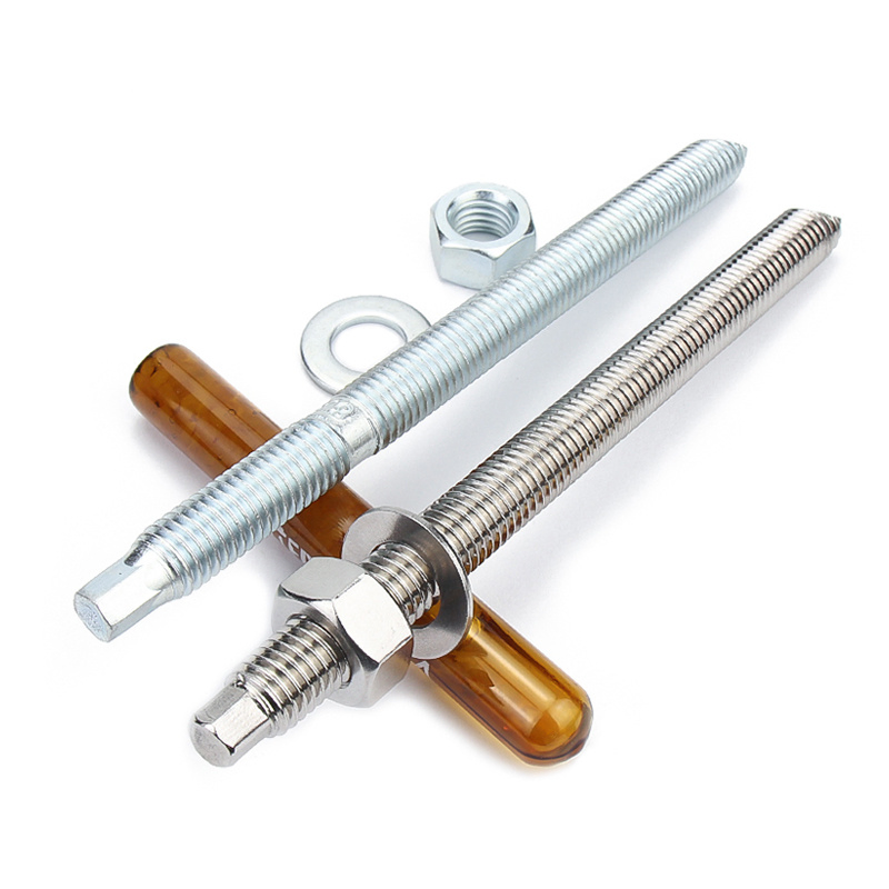 Ss 304 316 Stainless Steel Chemical Expansion Anchor Fix Bolt with Nuts for Concrete