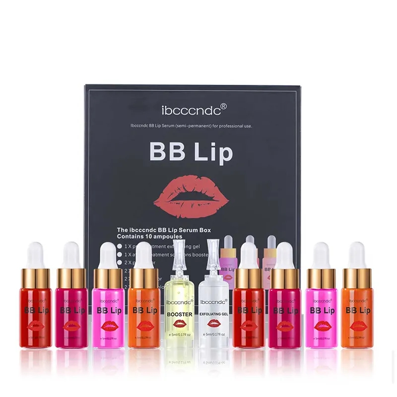 Bb Lip Colors Long Lasting Serum Kit Lip Gloss Set Beauty Salon Moisturizing Lip Tint