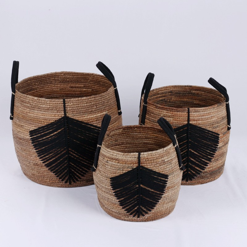 Banana Leaf Storage Basket Handmade Laundry Hamper