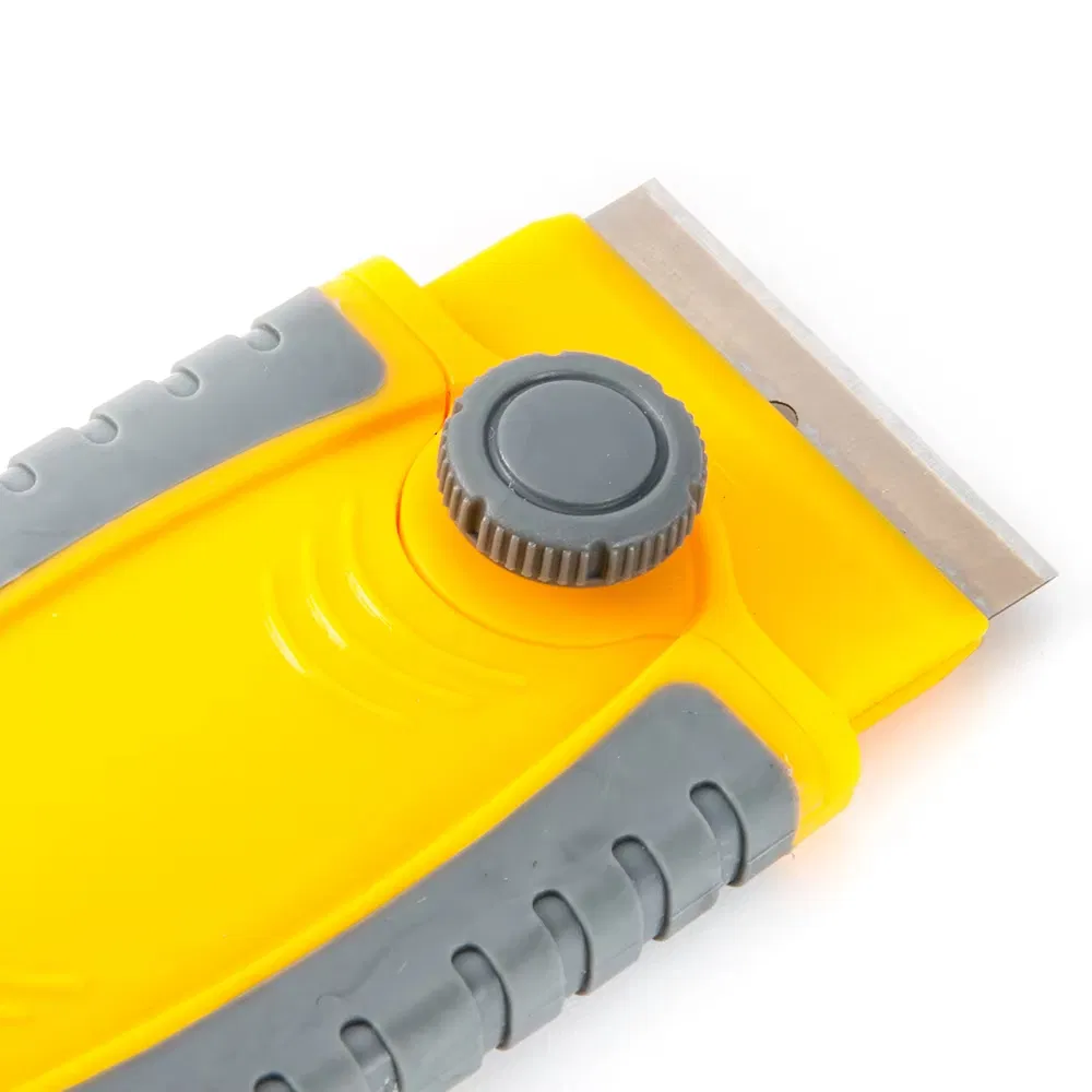 Hautine Yellow Scraper Plastic Razor Scraper with Double-Edged Plastic Blades