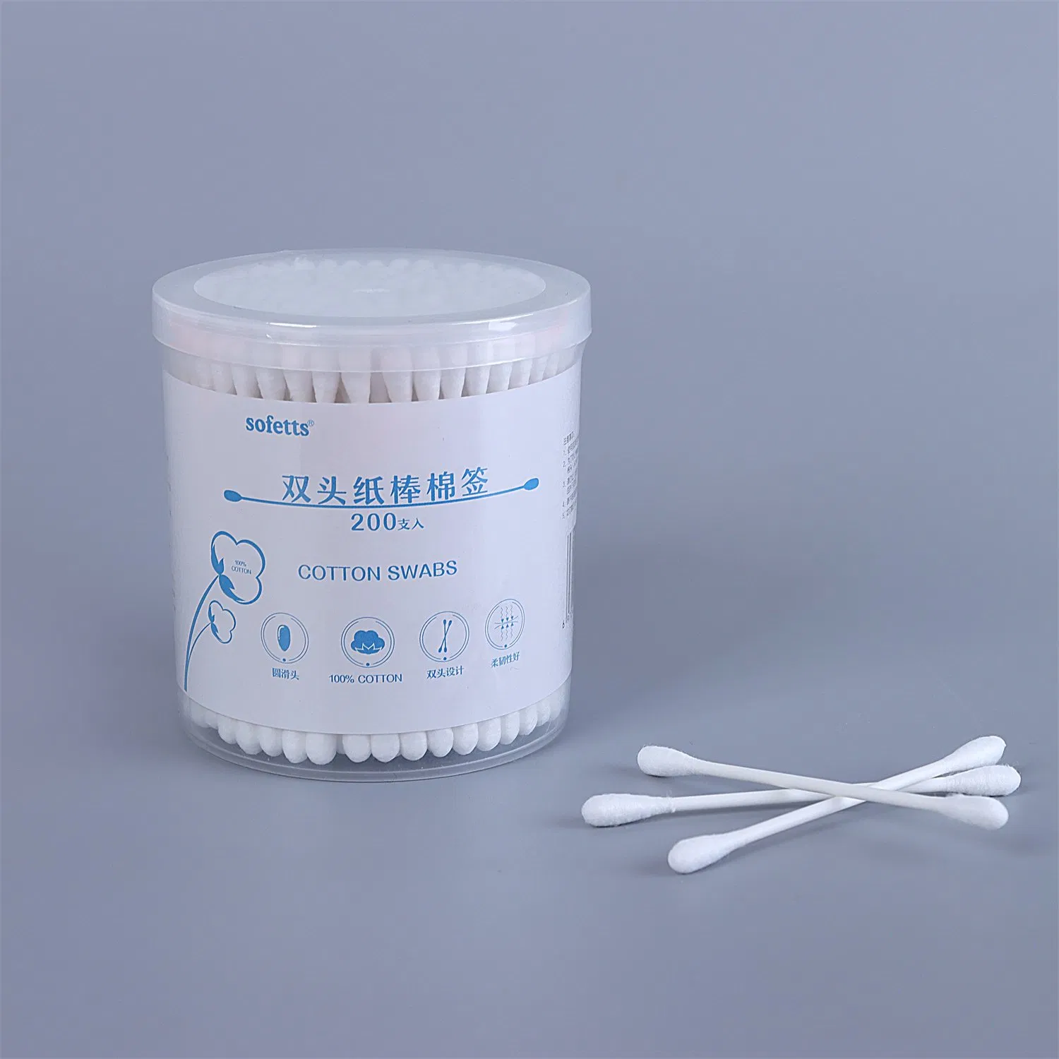 OEM Cotton Buds for Children Disposable Paper Stick Cotton Swabs with Custom Logo