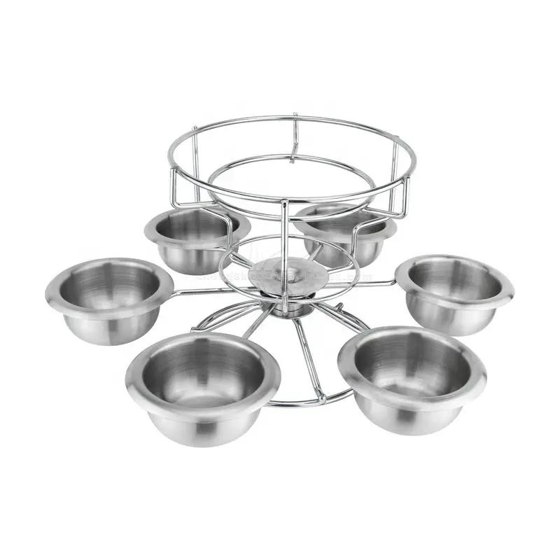 Набор для фондю из нержавеющей стали с подогревом