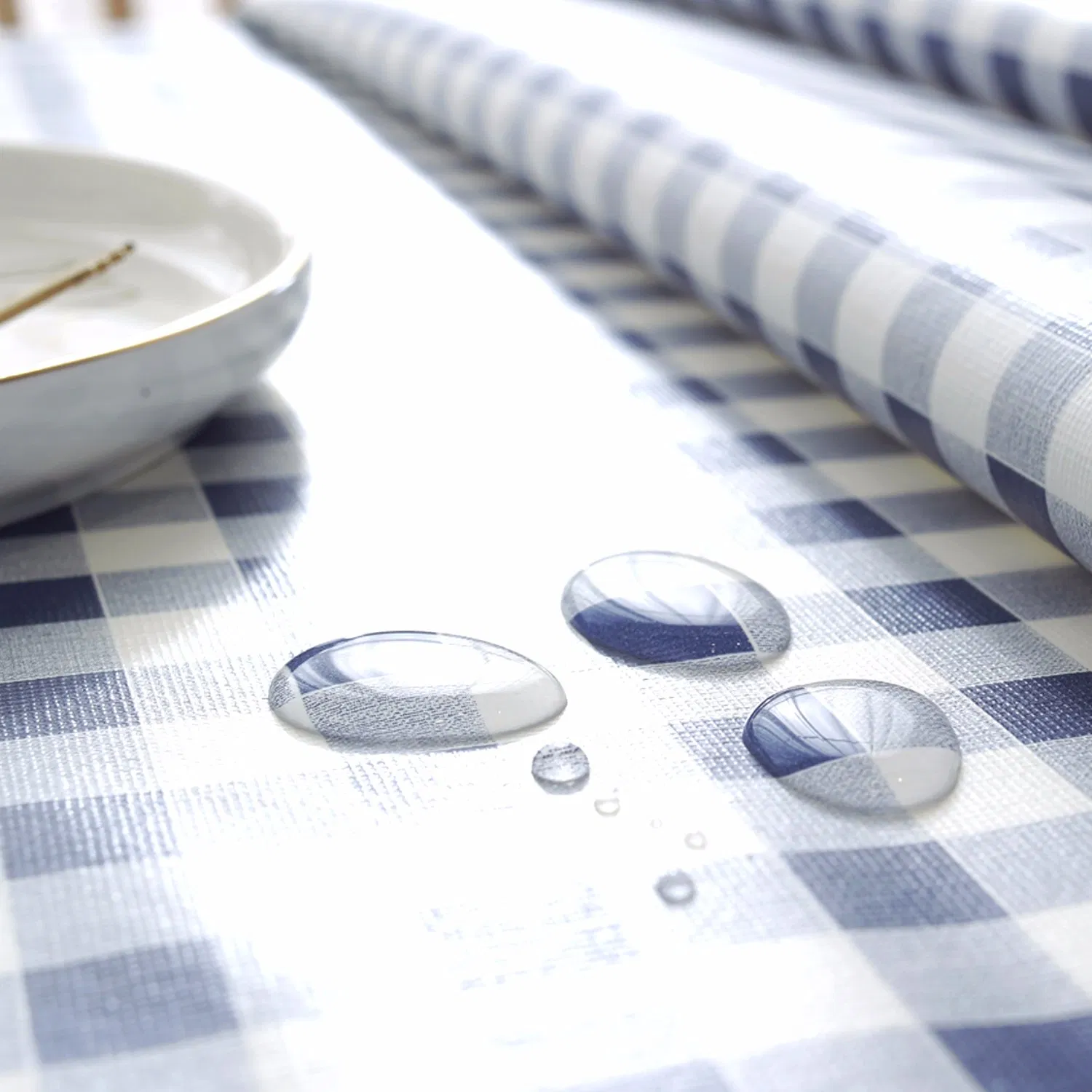OEM Factory PVC PEVA Waterproof Printed Fabric Backing Camping Tablecloth