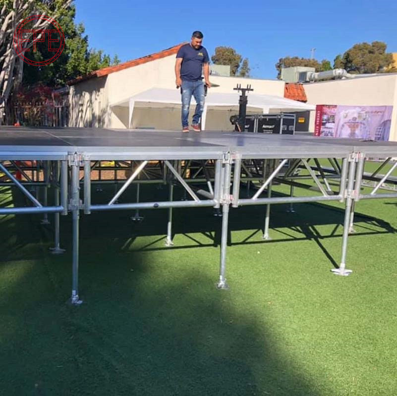 Modular Portable Aluminum Scaffolding Outdoor Event Rental Platform Church Stage