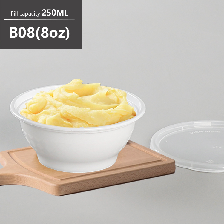 Takeaway Lunch Bowl Disposable Products Round Plastic Storage Food Container