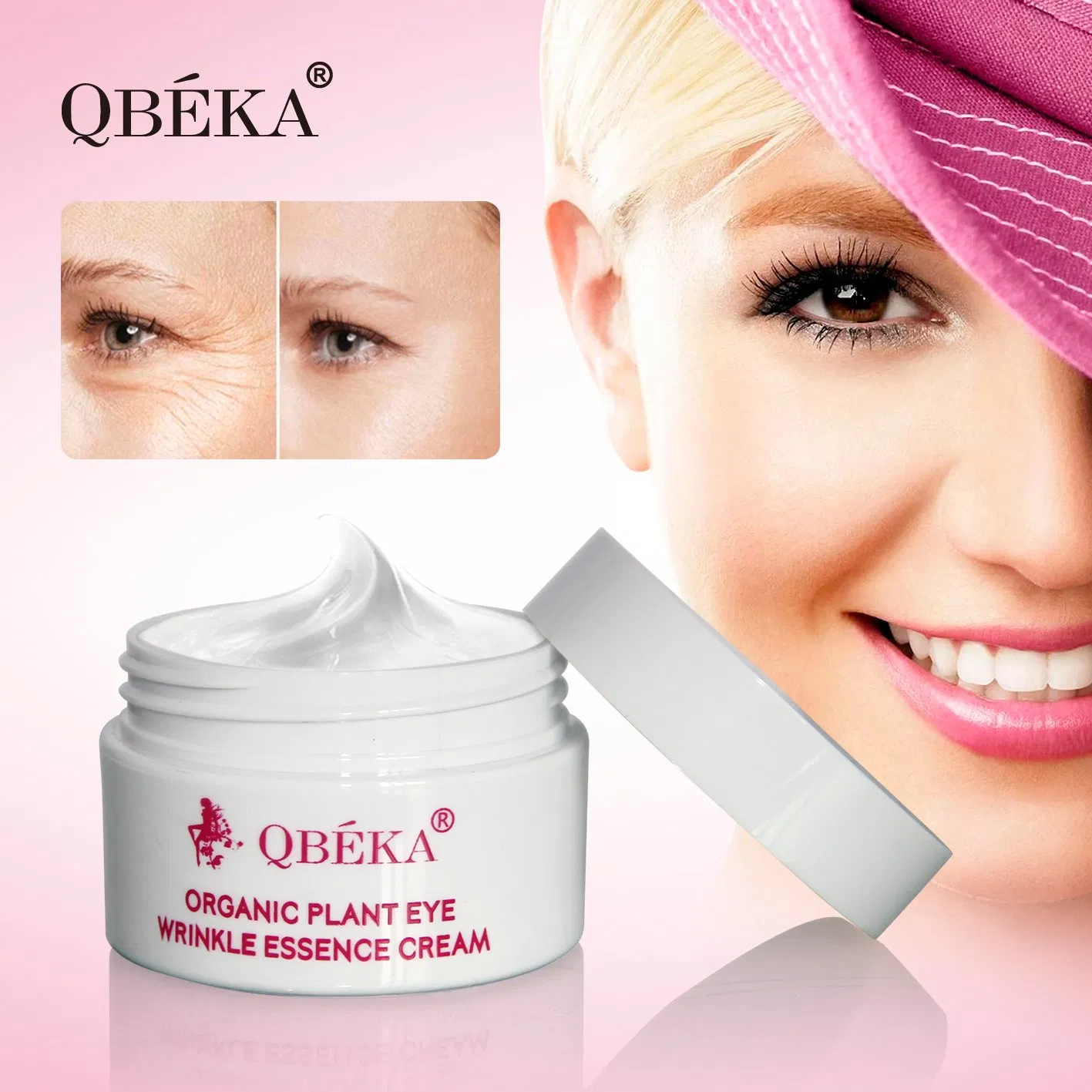 Wholesale Anti-Aging Health Care Qbeka Organic Plant Eye Wrinkle Essence Eye Cream Stop Melanin and Freckle
