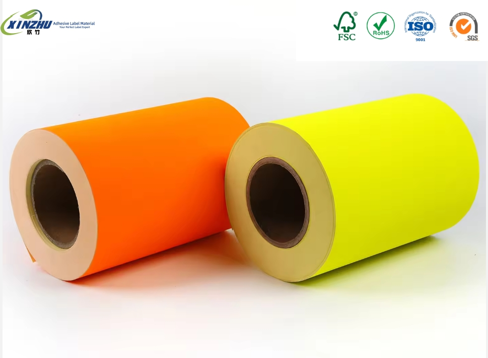 Writable Fluorescent Paper Label Self-Adhesive Material Roll