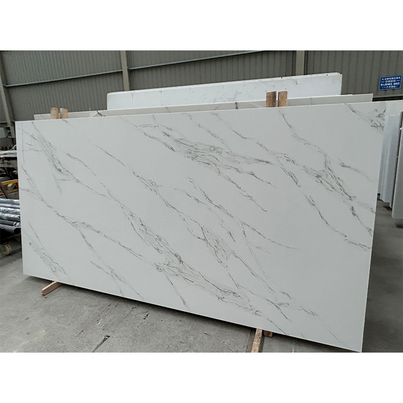 Carrara White Grey Veins Slabs Quartz for Vanity Top/Bathroom/Kitchen/Countertop/Worktop Price