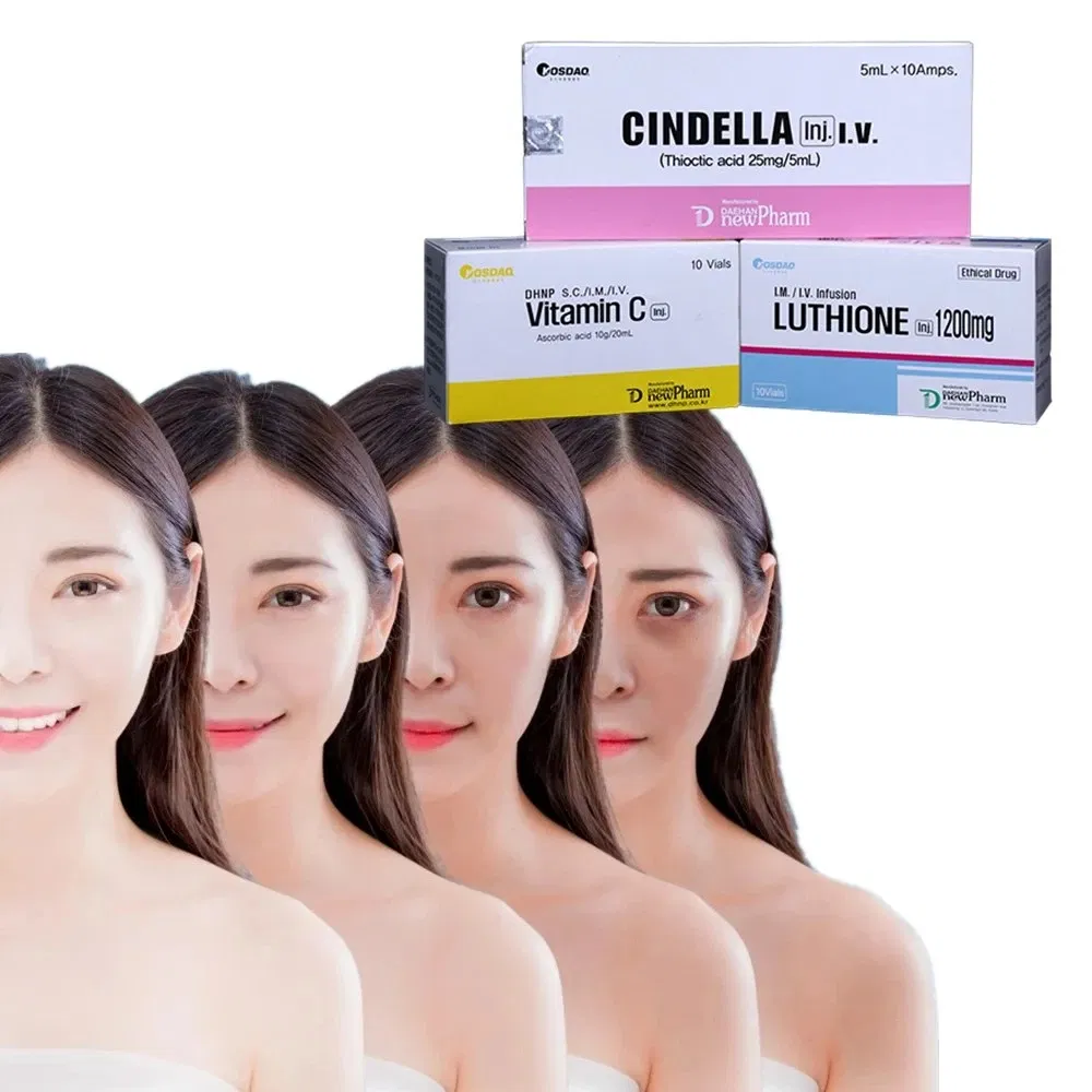 2022CE ISO FDA Wholesale Glutathione Injection Power Luthione Cindella Glutathione Skin Anti-Oxidation Vitamin C Glutax Whitening Injection Serum for Face White