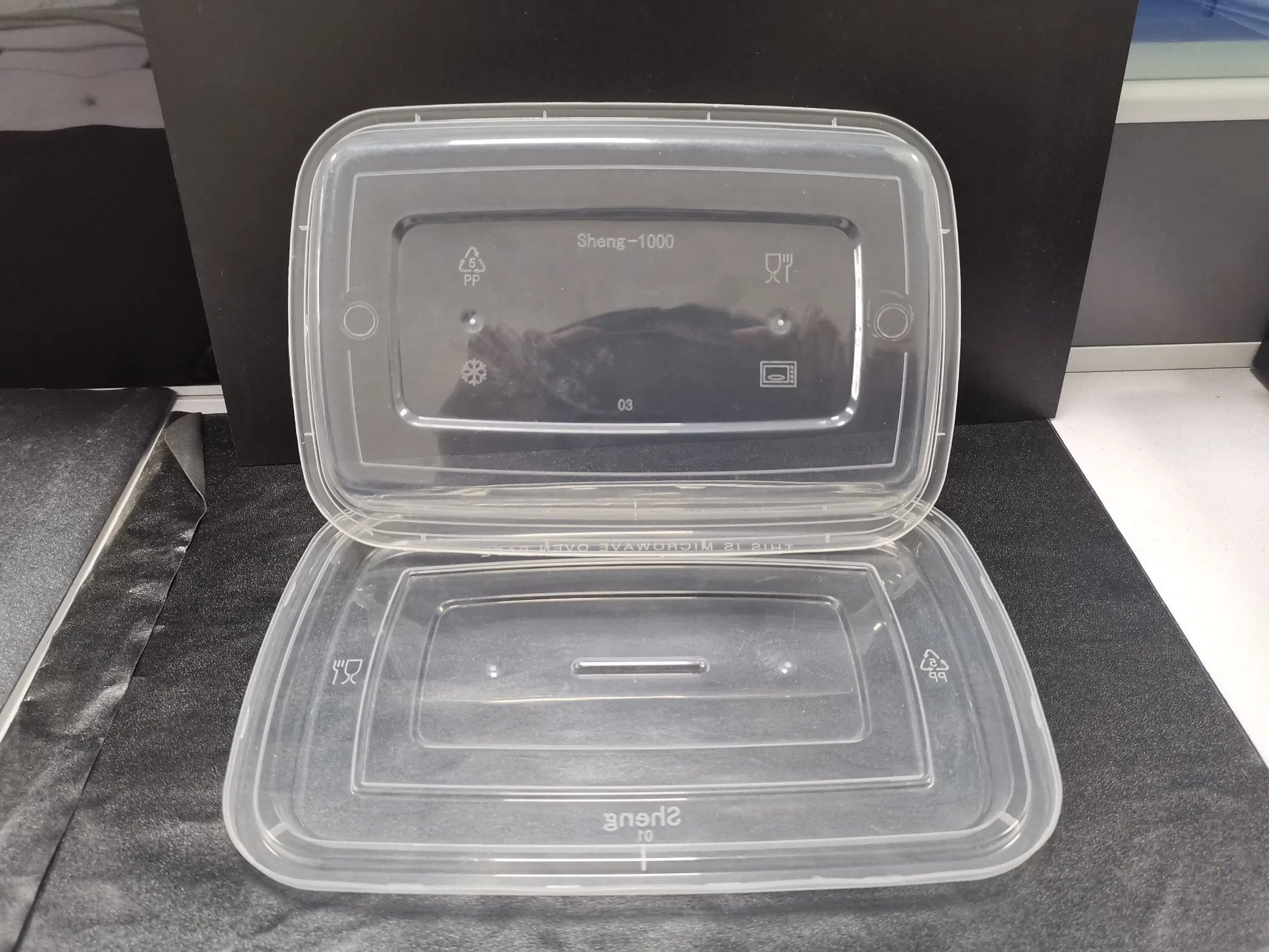 Microwave Safe Takeaway Plastic Meal Prep Food Container with Lid