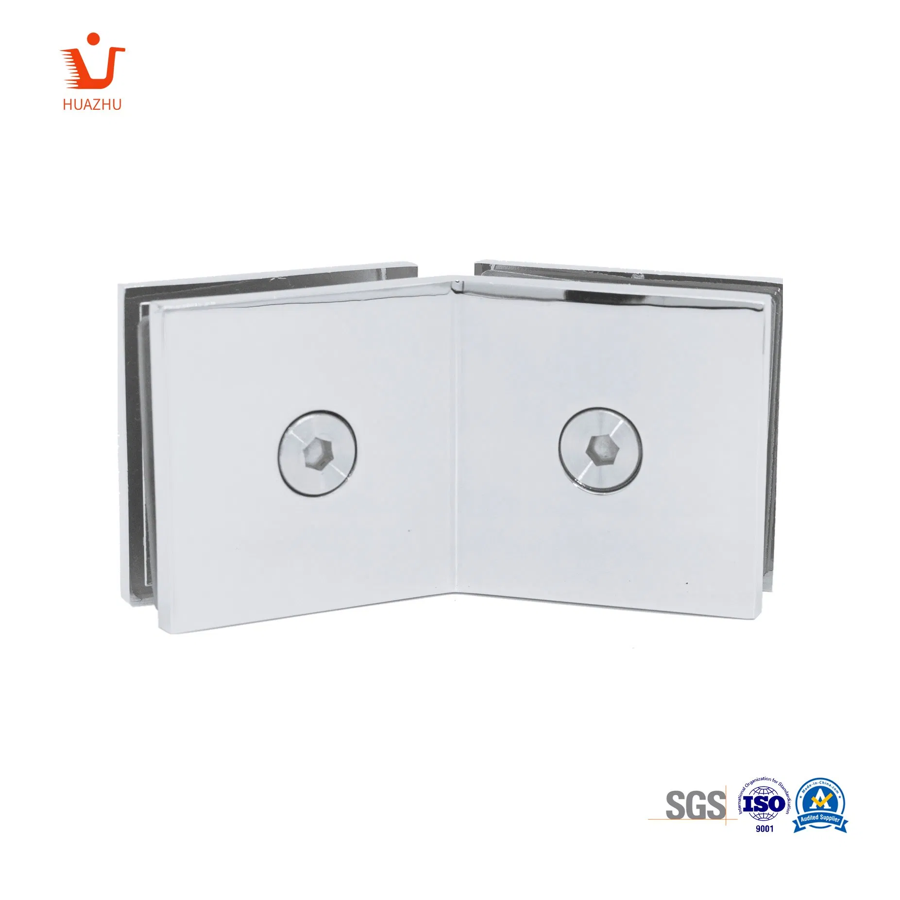 Glass Clip Door Clamp 304 Stainless Steel 90 Degree Square Frameless Glass Clamp Connector/Shower Door Fixed Panel/Glass-to-Glass Corner Clamp Chrome