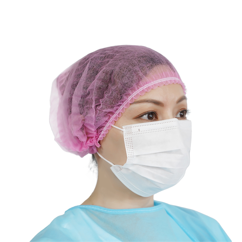 Safety and Protective Non Woven Clip Cap with Single or Double Elastic