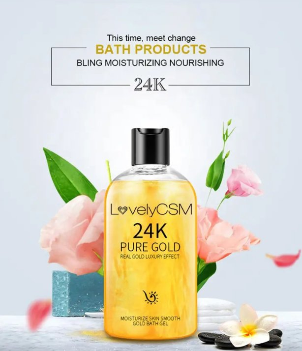 Online Wholesale in Stock Shower Gel 24K Female Men's Liquid Soap Gold Private Label Body Fragrance Hotel Natural Adults Hotel Travel SPA Home Washing Gel