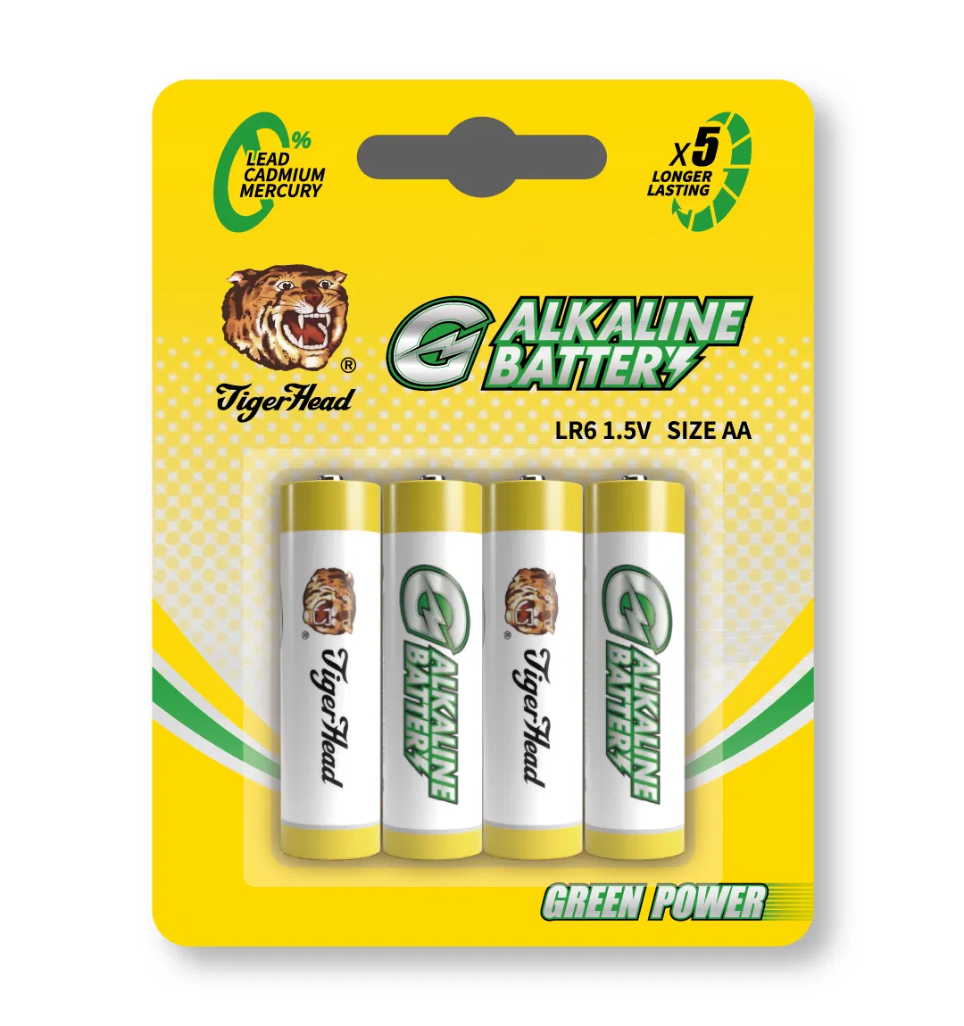 Батарейки AA Tiger Head LR6, щелочные