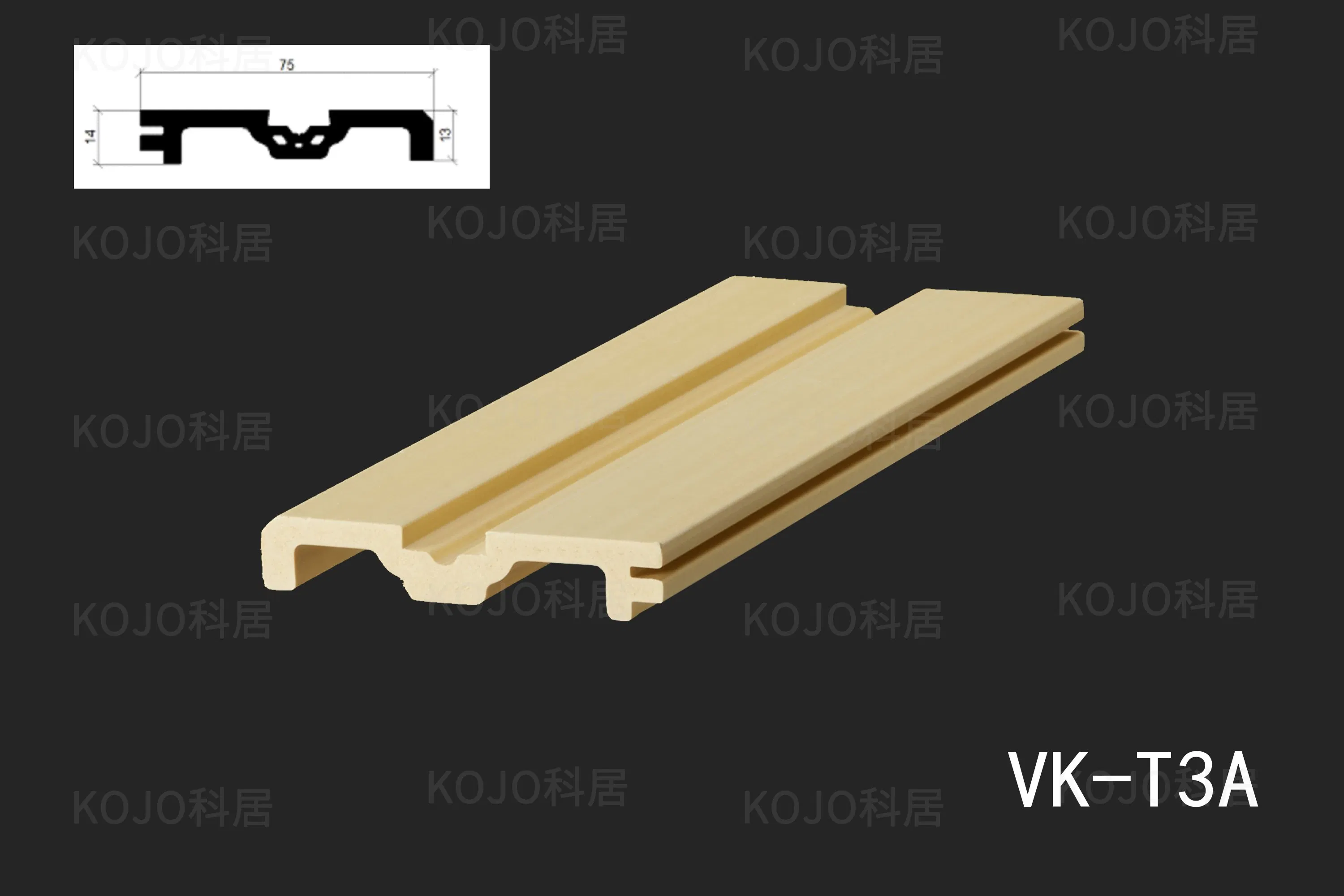 Durable Interior Wood Grain Flame-Retardant WPC Skirting for Sale