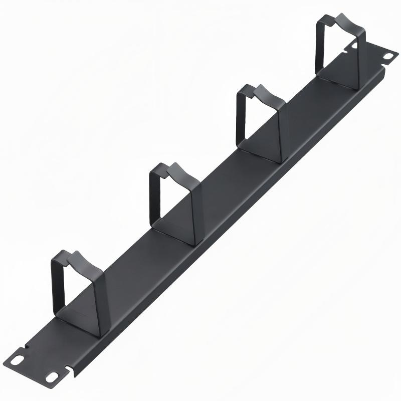 19-Inch Metal Cable Management Holder Rush Type with Ring