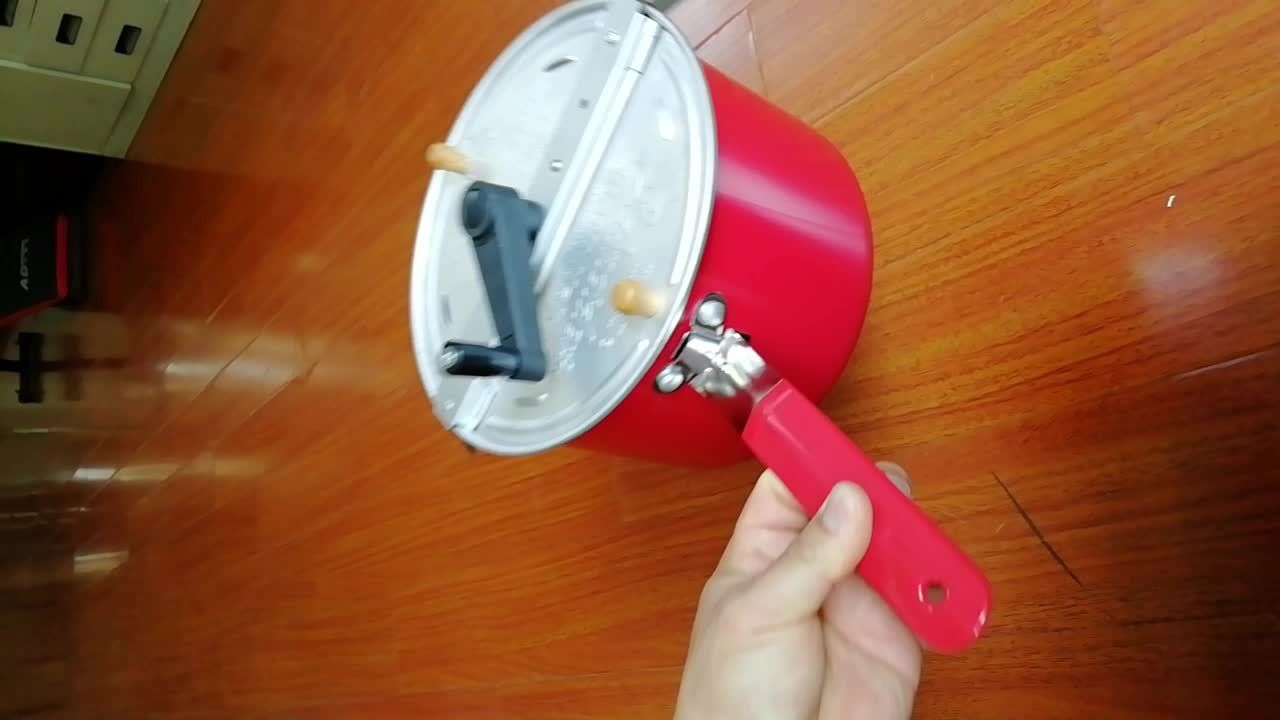 Aluminum Pop Stovetop Popcorn Popper with Removable Handle