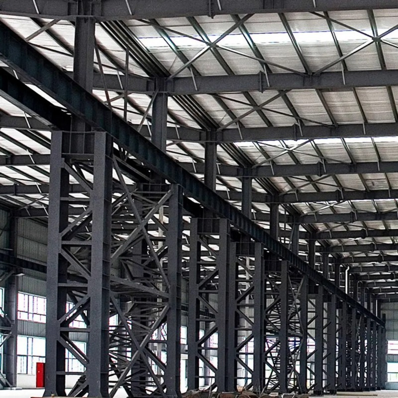 Prefab Light Steel Structure industrial construction prefabricated steel Farm Shed for Storage Cow Sheep Car Garage Hangar Price