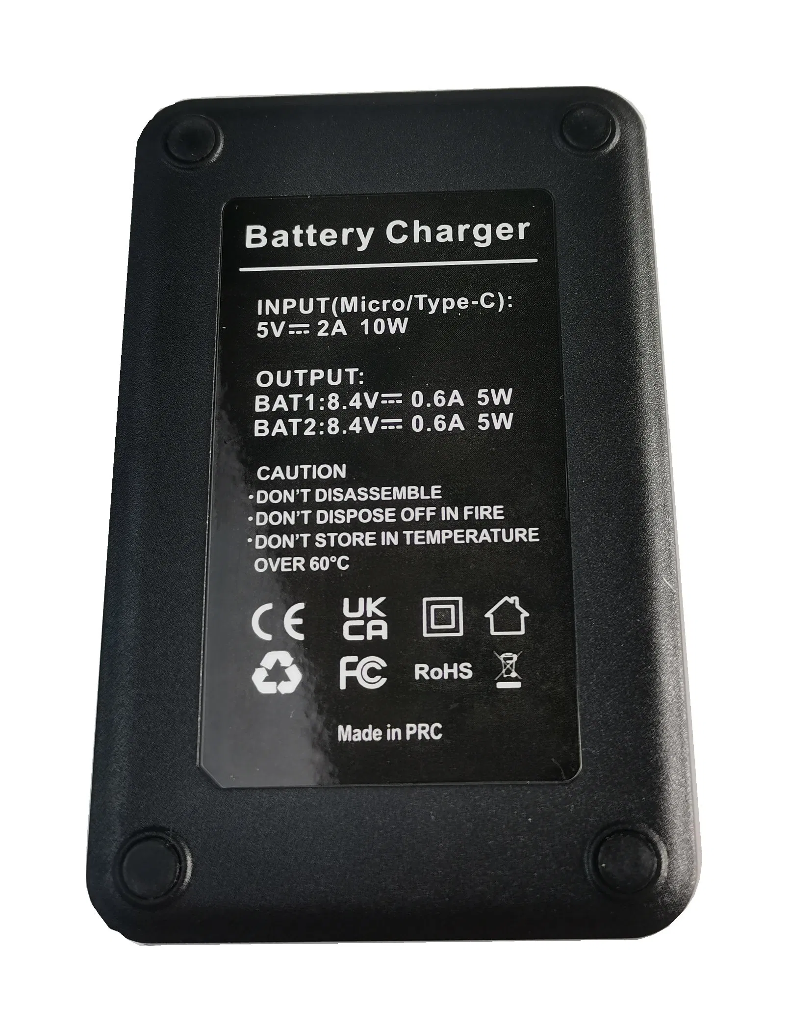 Зарядное устройство для аккумуляторов камеры, 2-слотовое USB