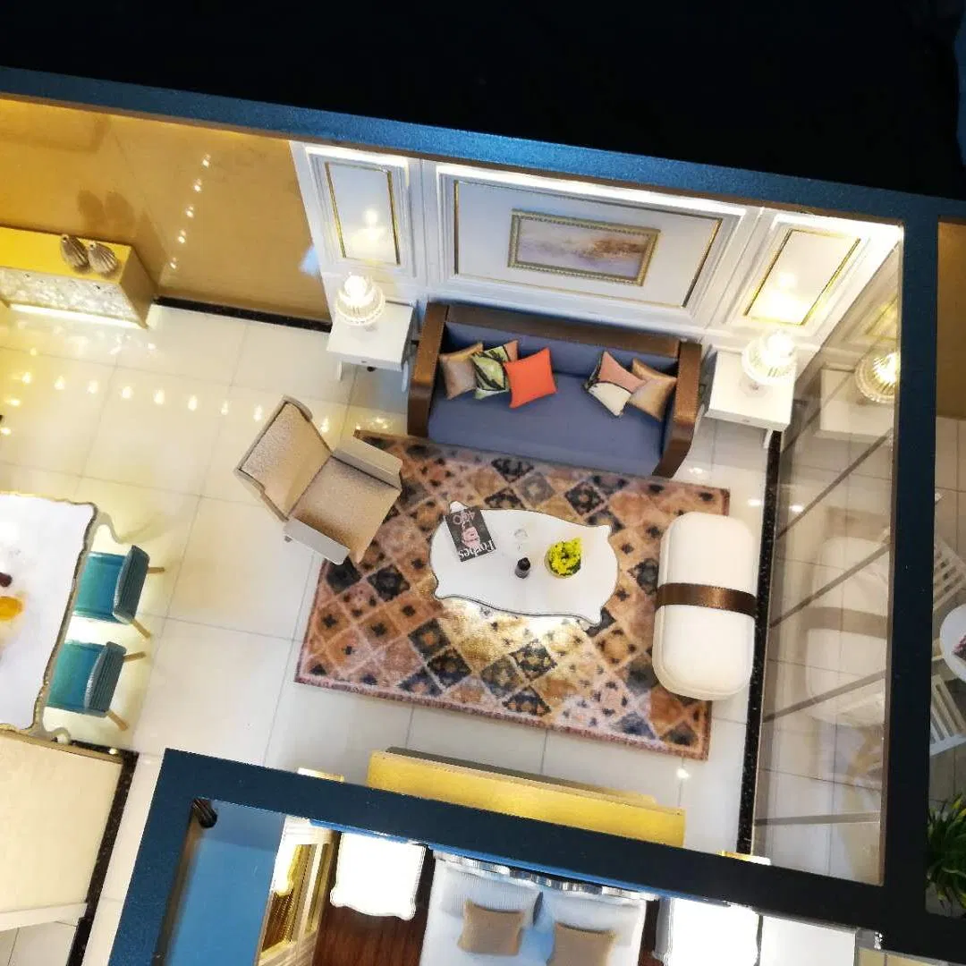3D High-End Residential Interior Full House Customization and Spatial Integration Miniature Scale Model