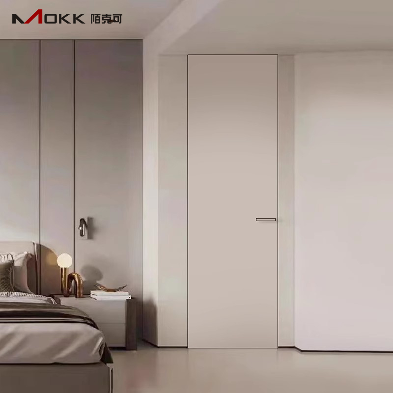 Interior Frameless Invisible Door Wooden Hidden Room Doors for Houses with Lock Aluminum Alloy Doors, Interior Doors, Aluminum-Wood Doors, Hidden Doors