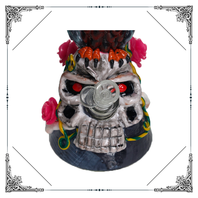 Phoenix 3D Hand Painting 14" 7mm Thick Heavy Glass Beaker Hookah Smoking Water Pipe Wholesale High Quality