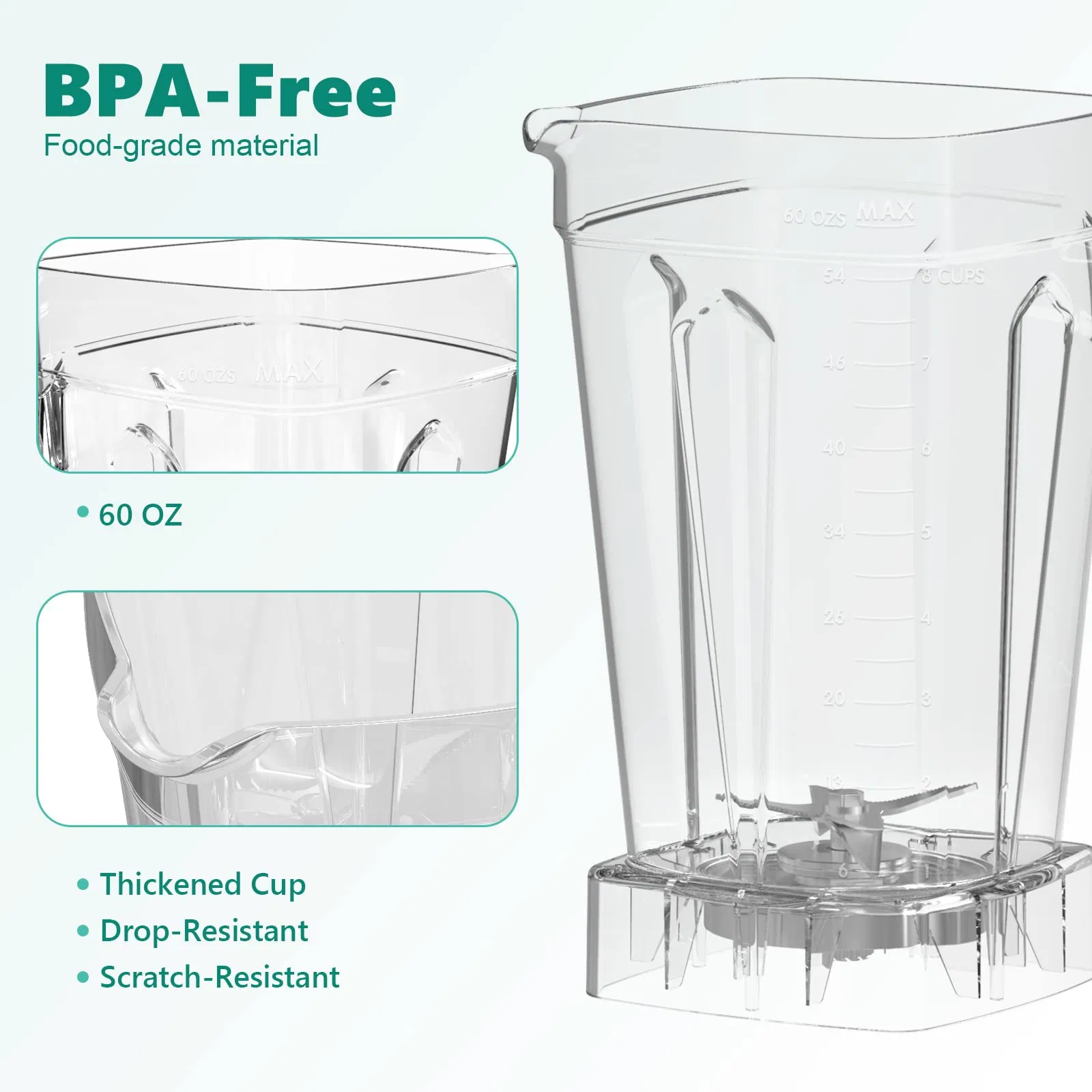 Factory Outlet Durable Stainless Steel Blades Professional High Speed Countertop Food Blender