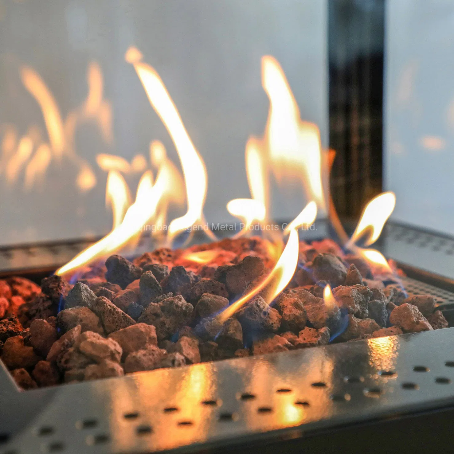 Outdoor Gas Fireplace Freestanding with Ceramic Glass Using Butane by LPG Fr400