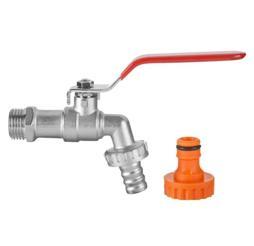 Pn20 Brass Single Cold Water Basin Bathroom Faucet Outdoor Faucet Garden Mop Pool Taps Wall Mount Thread with External Thread
