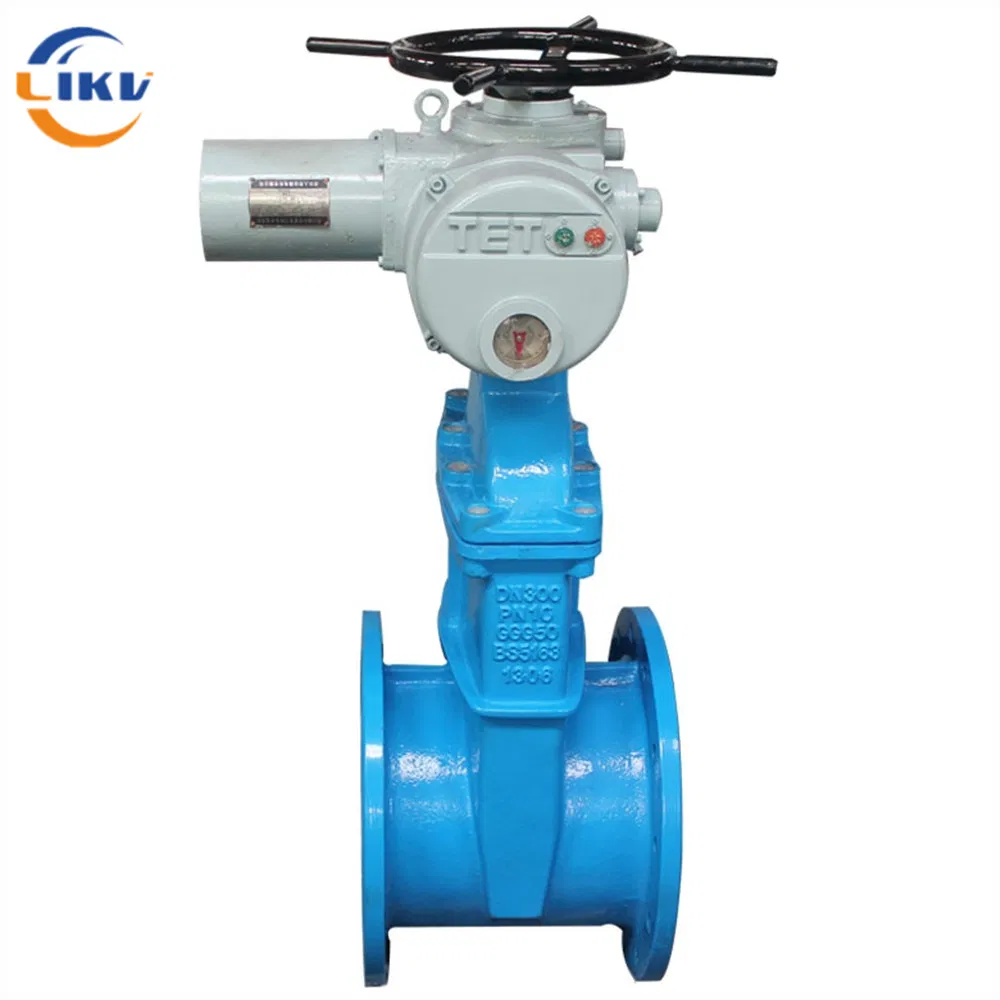 BS5163 Middle Nrs Ggg40 EPDM Seal F5 Sluice Electric Gate Valve DIN Flow Control Industrial