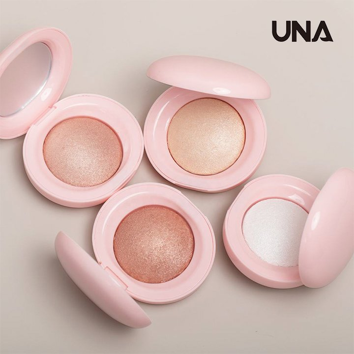 Customized Vegan High Pigment Multichrome Pressed Powder Highlighter Palette Custom Logo All Day Face Makeup Pastel Highlighter