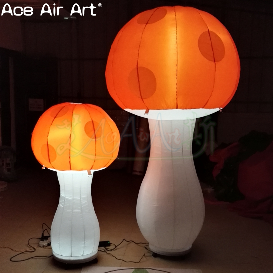 Glowing Inflatable Mushroom Customized Cute Inflatable Forest-Themed Models Decor for Party Event