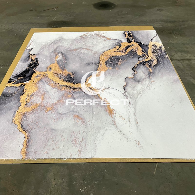 Waterproof Easy Clean PVC Marble Sheet Modern Stylish Stone Look Low Maintenance Sheet for Kitchen Backsplash Bathroom Vanity Wall Decoration