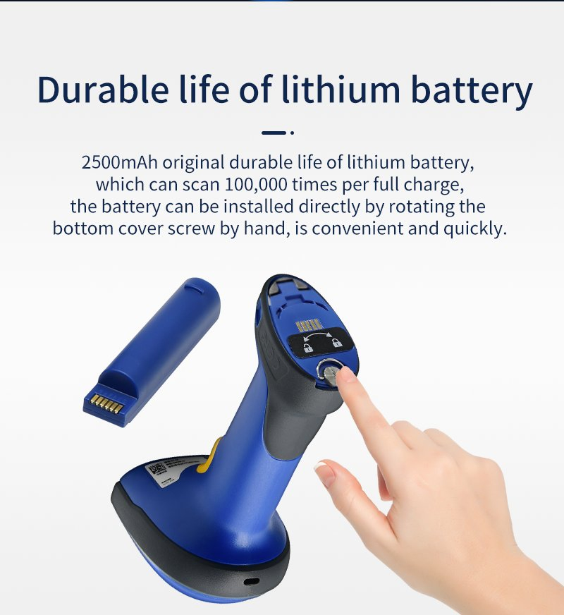 2D Wireless Mobile Industrial Portable Barcode Scanner
