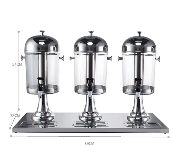Stainless Steel Single Double Triple Head Cold Buffet Drink Beverage Dispenser