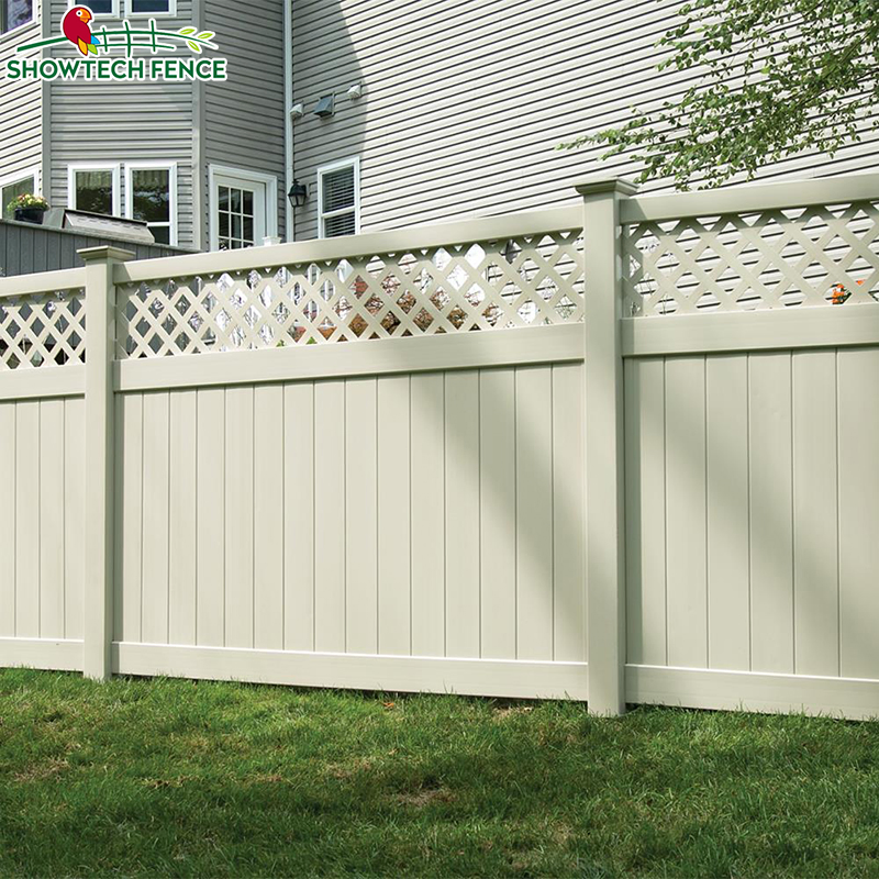8FT Outdoor Black PVC Privacy Garden Vinyl Fencing Privacy Fencing Panels and Gates for Home White