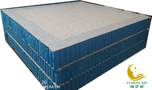 Five Zone with White & Blue Color Non-Woven Pocket Spring for Luxury Mattress