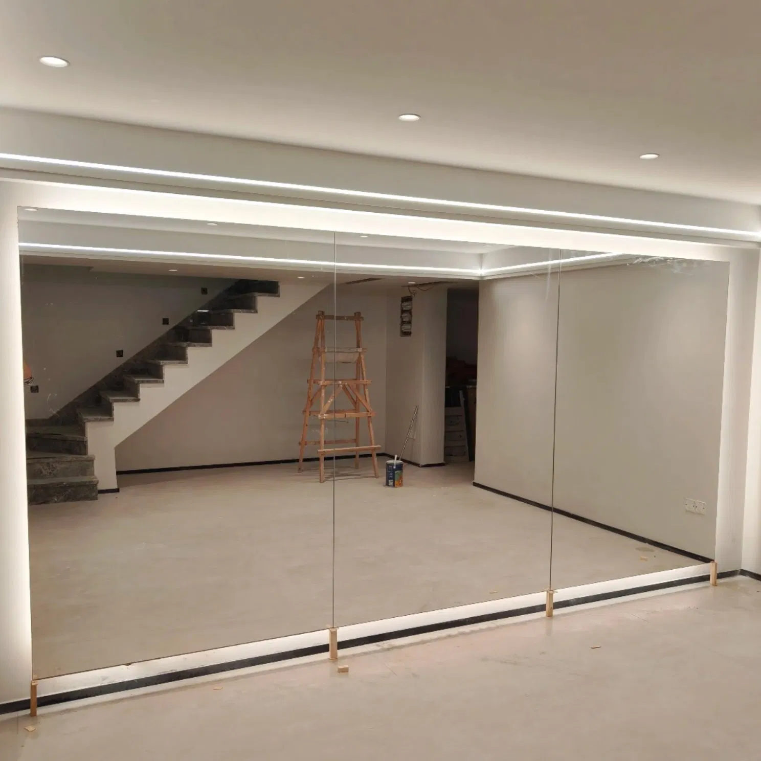 5mm 6mm 8mm Aluminum Mirror Glass Wall for Gym/Decorative Wall/Dance Room