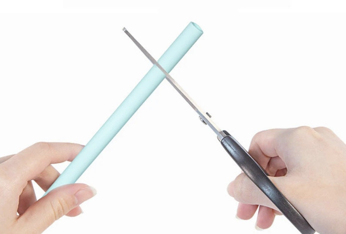 Food Grade Collapsible Silicone Straw with Case Reusable Washable Eco Friendly Drinking Straw