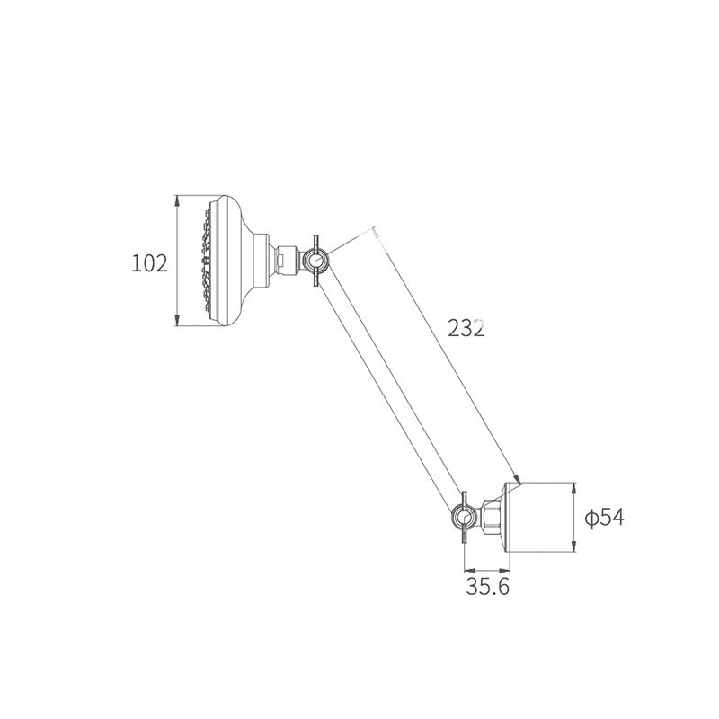 Premium Brass Shower Head Rail with Adjustable Arm for Optimal Heat Retention