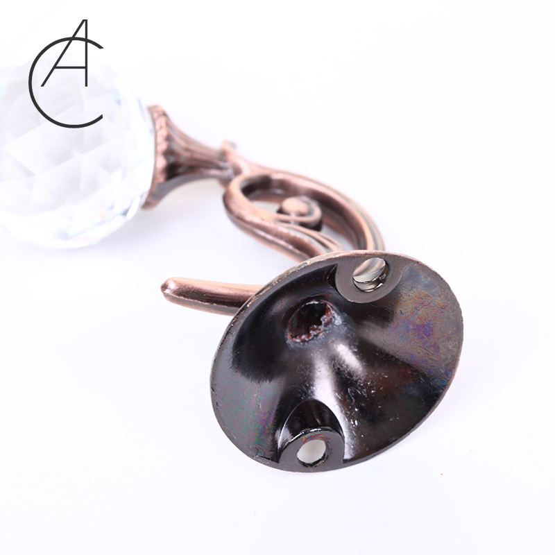Best Quality Diamond Curtain Hook Crystal Hook with Zinc Alloy Round Head Metal Tieback