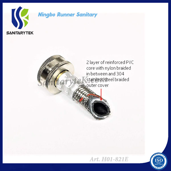 2-Pack Premium Stainless Steel Washing Machine Inlet Hose (H01-821E)