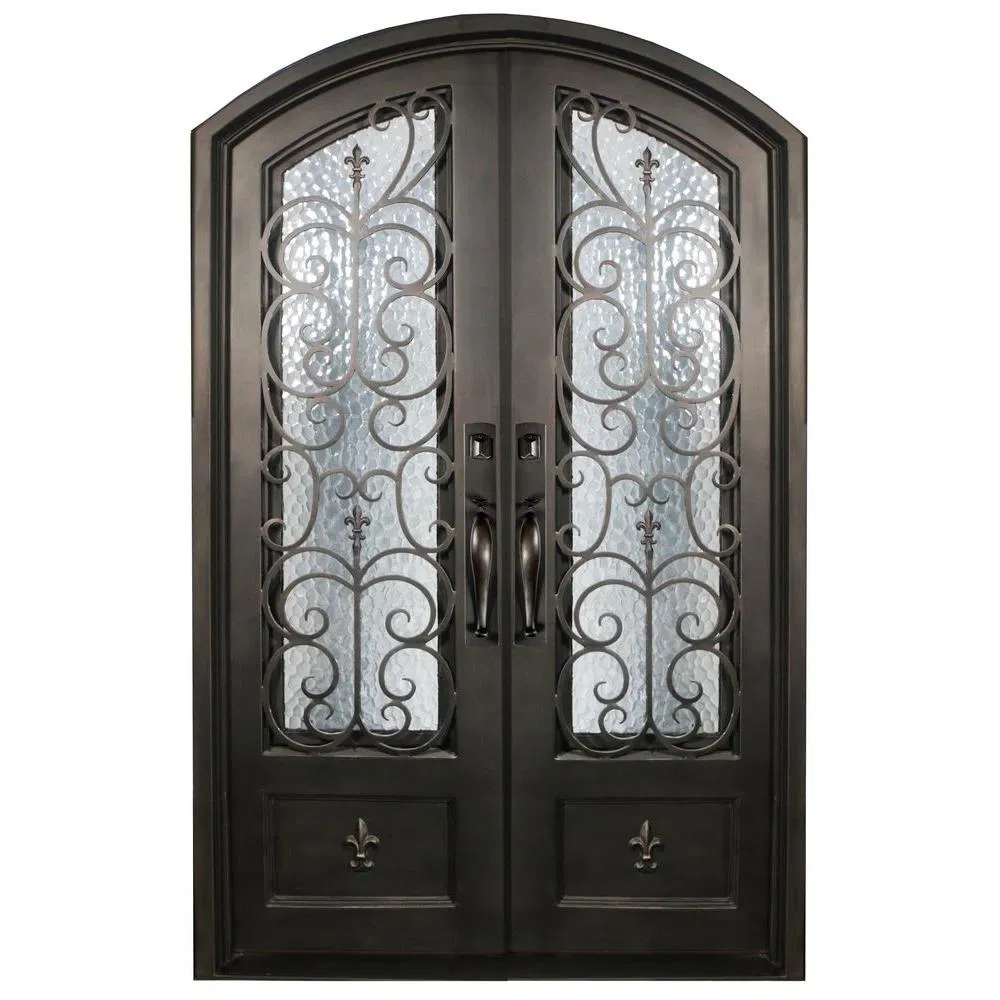 High Quality Security and Decoction Exterior Wrought Iron Door
